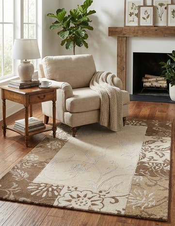 3' x 4' 11 Hand Knotted Darya Wool Rug