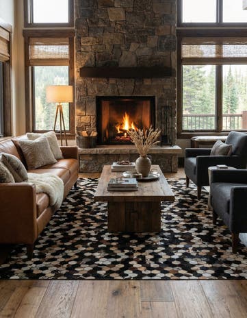 5' x 8' Cowhide - Patchwork Rug