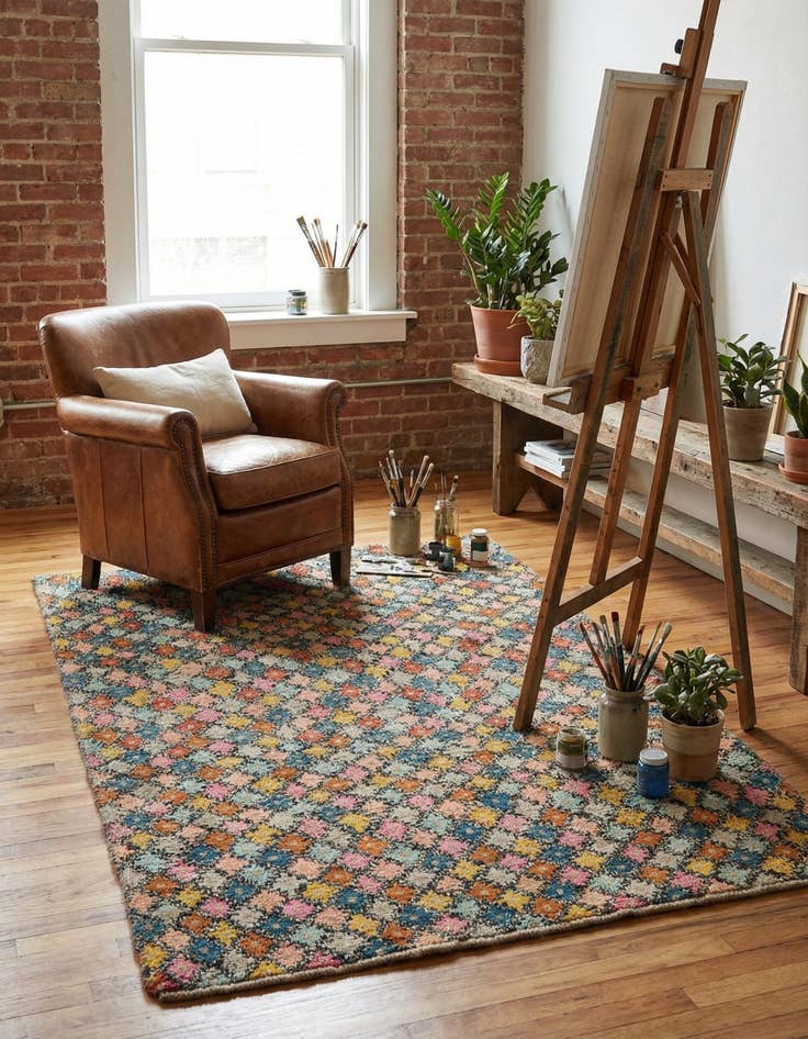 Detail image of 4' 1 x 6' 3  Hand Knotted Balouch Wool Rug