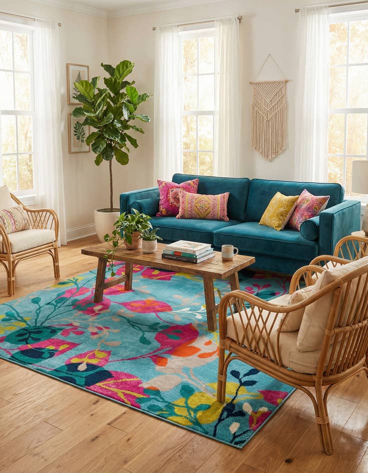 Detail image of 10' x 10' Azalea Square Rug