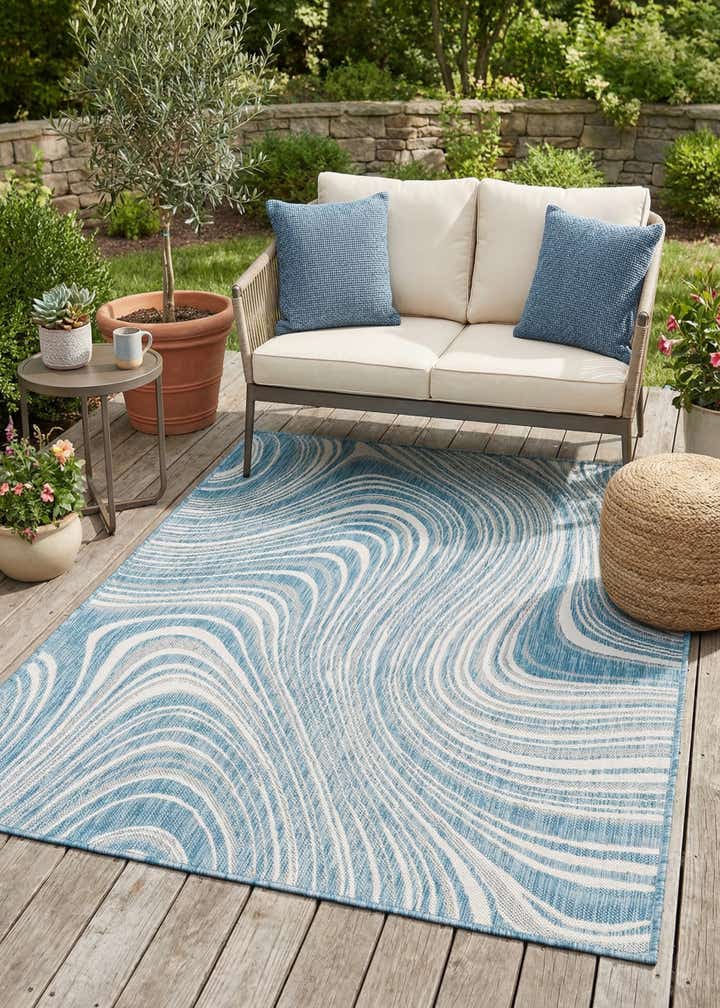 4' x 6' Easy-Clean Modern Indoor / Outdoor Rug