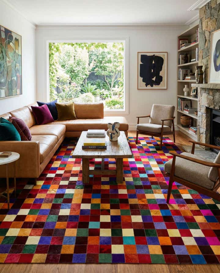 7' 11 x 9' 10 Cowhide - Patchwork Rug