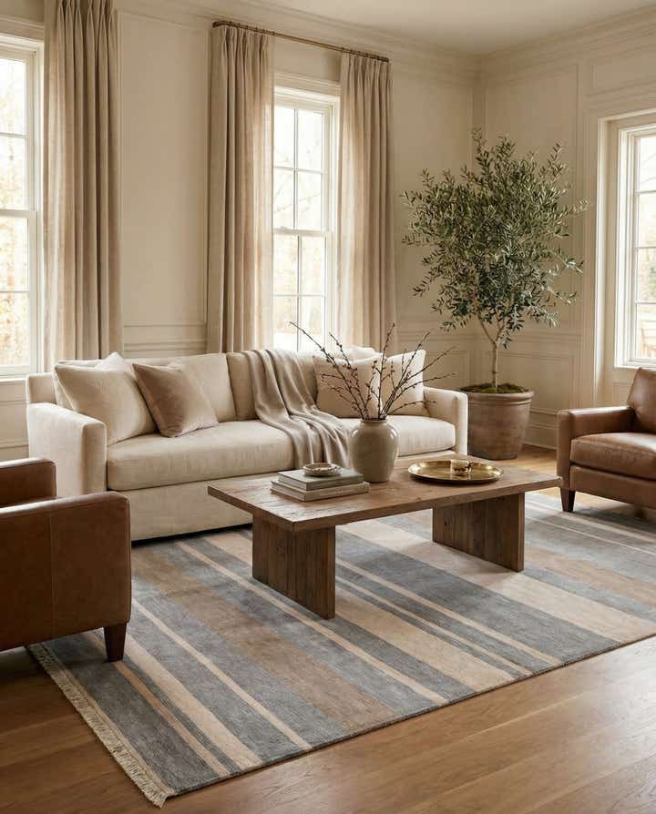 6' 8 x 9' 8 Hand Knotted Darya Wool Rug