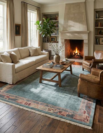 8' 3 x 11' 9 Hand Knotted Tibet Wool Rug