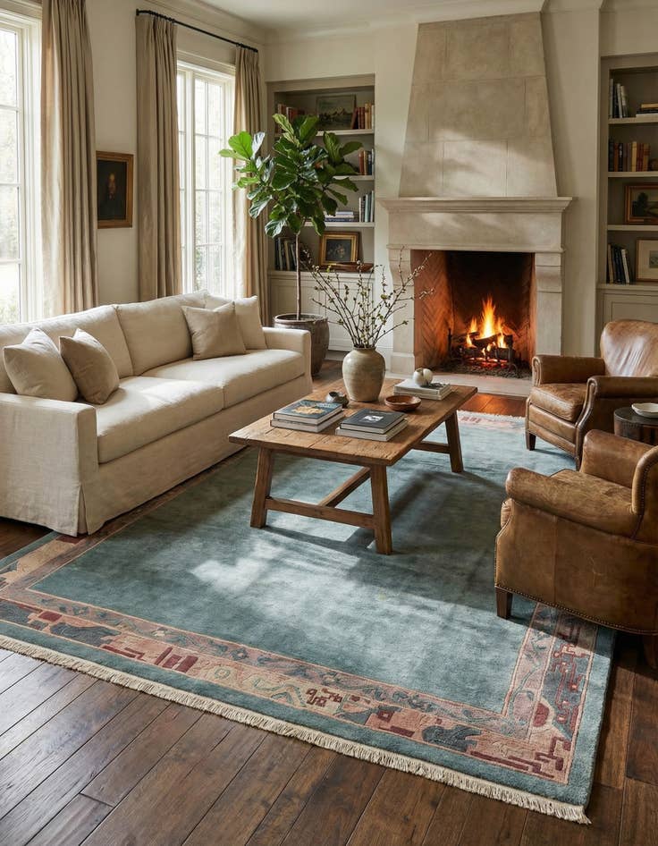 Detail image of 8' 3 x 11' 9  Hand Knotted Tibet Wool Rug