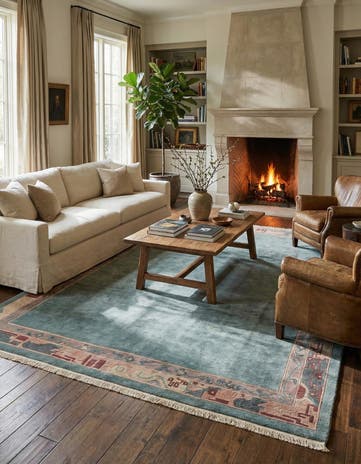 8' 3 x 11' 9 Hand Knotted Tibet Wool Rug