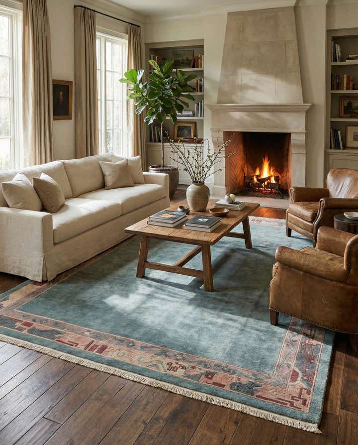 8' 3 x 11' 9 Hand Knotted Tibet Wool Rug