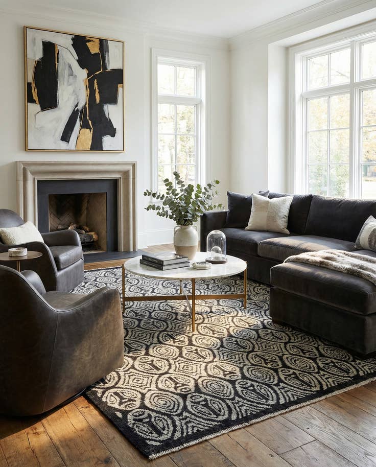 Detail image of 8' 6 x 10' 2 Hand Knotted Darya Wool Rug