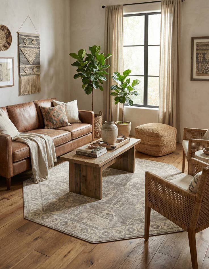 Detail image of  7' 10 x 7' 10 Lola Octagon Rug