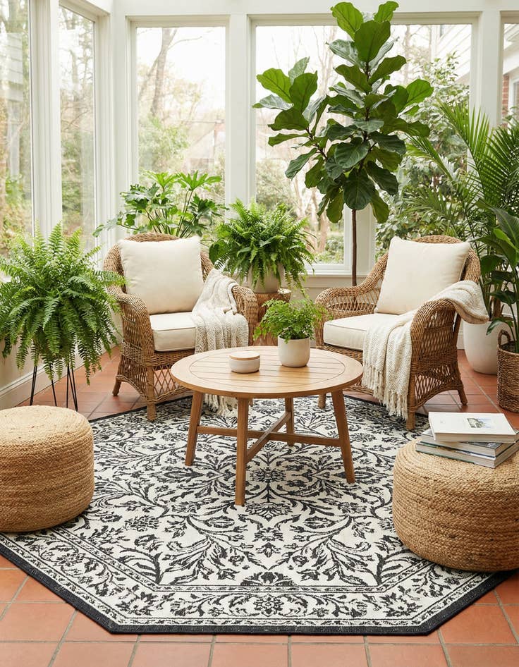 Detail image of 6' x 6' Blossom Octagon Rug