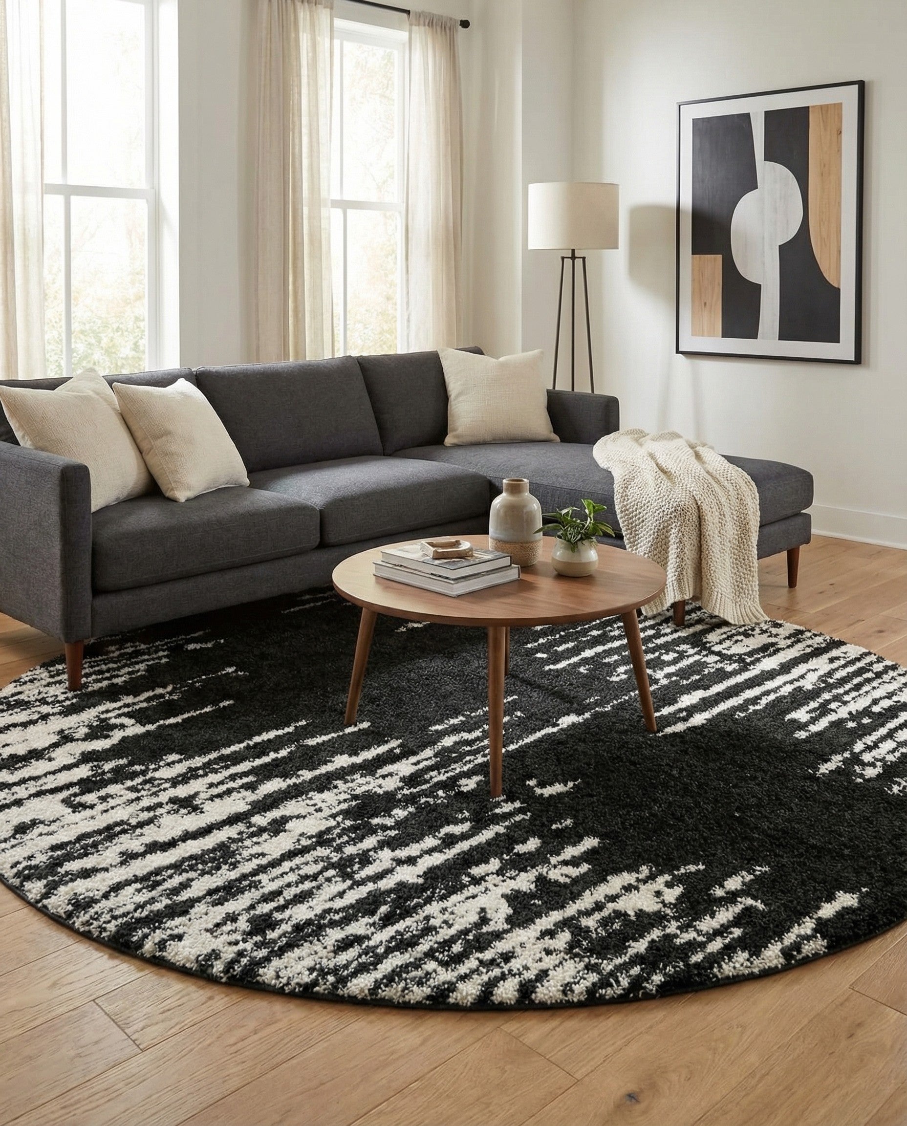  10' x 10' Serenity Shag Round Rug