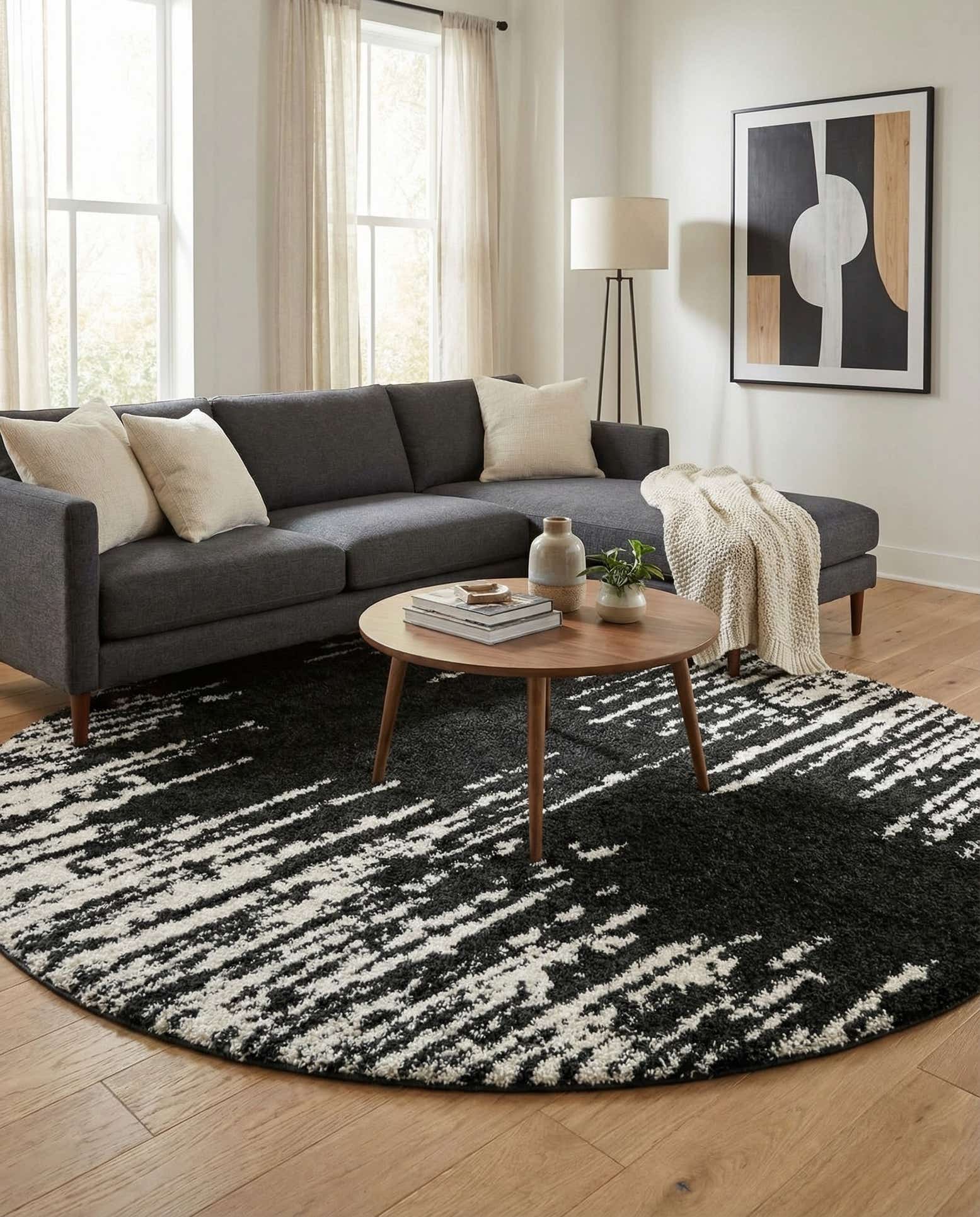 10' x 10' Serenity Shag Round Rug