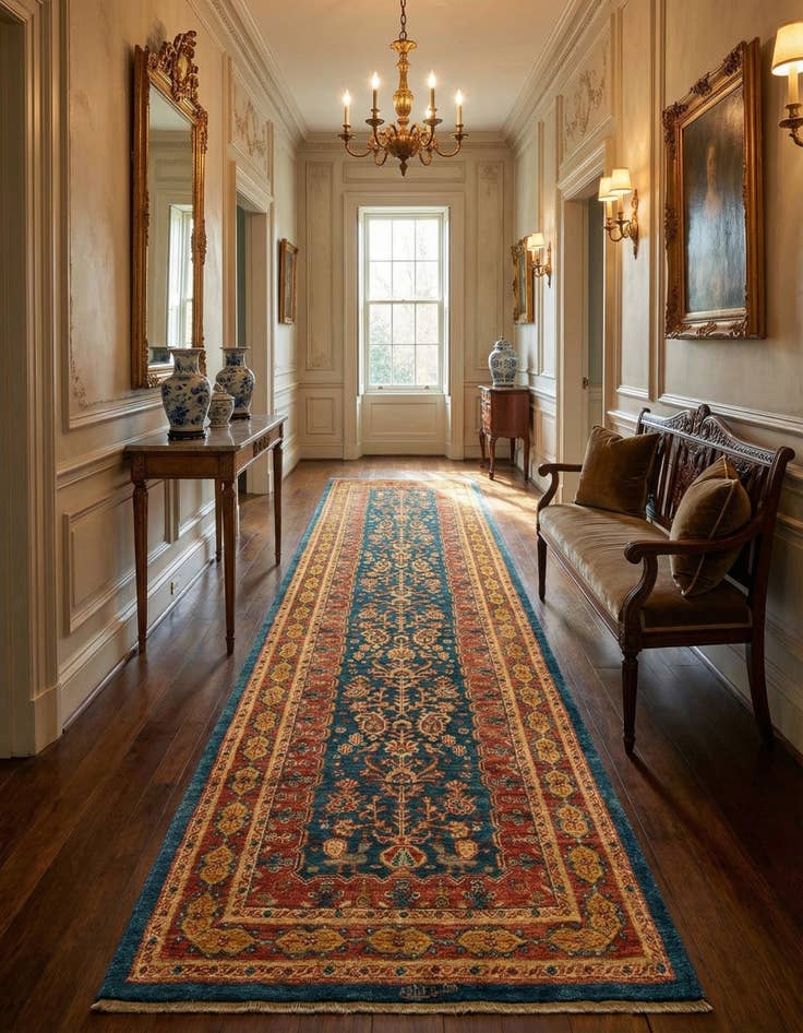 Detail image of 2' 9 x 9' 8 Luribaft Wool Runner Rug