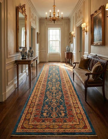 2' 9 x 9' 8 Luribaft Wool Runner Rug