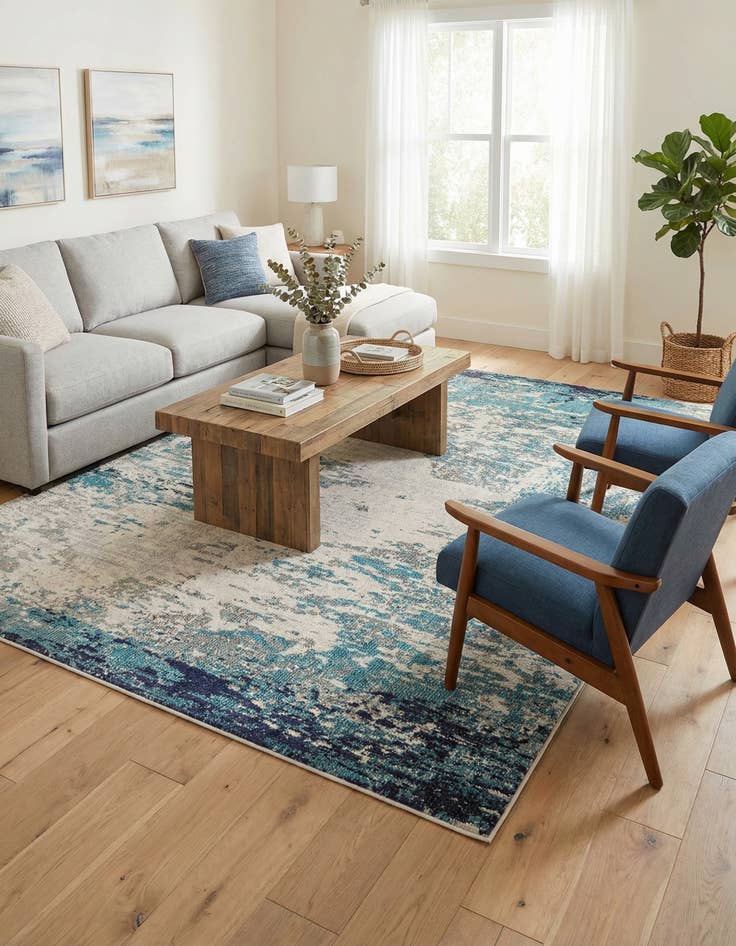 Detail image of 9' x 12'  Washable Vivid Rug