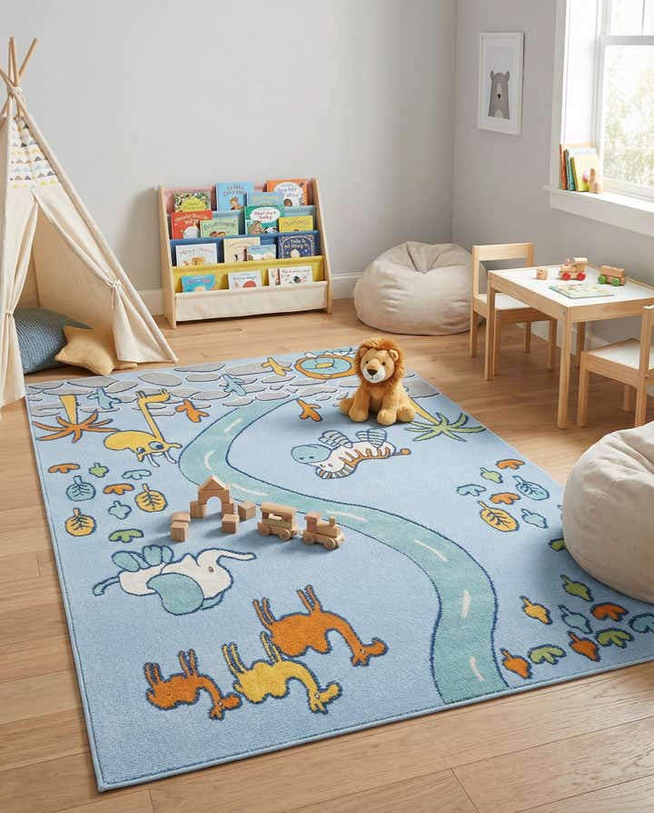 5' 3 x 7' 7 Easy-Clean Indoor / Outdoor Rug