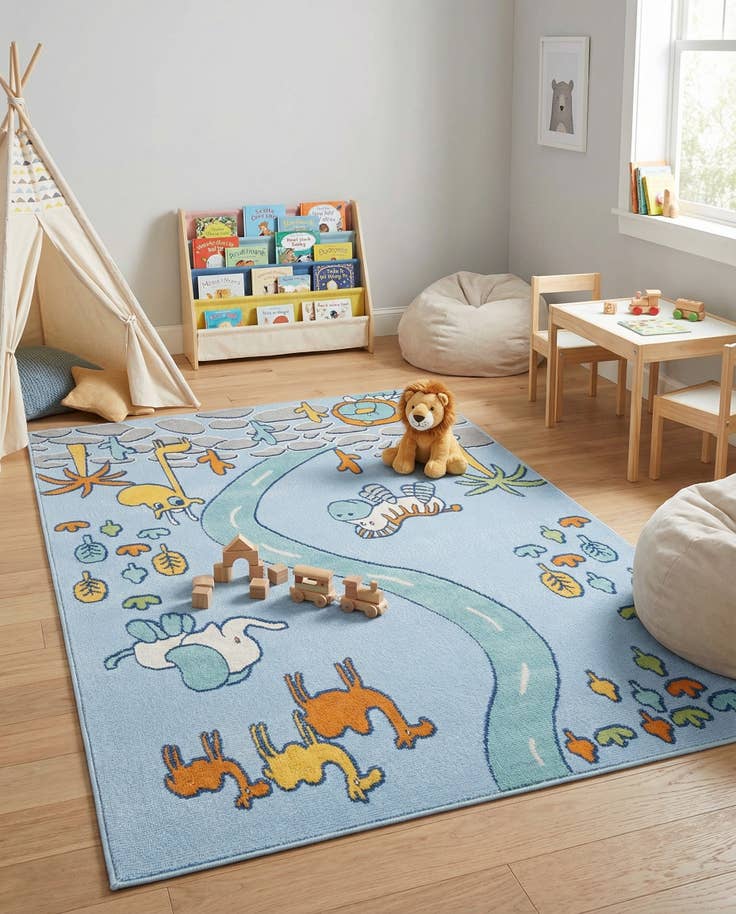 Detail image of 5' 3 x 7' 7 Easy-Clean Indoor / Outdoor Rug