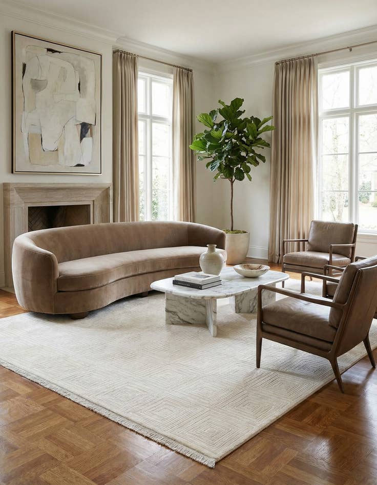 Detail image of 8' 2 x 11' 6  Hand Knotted Darya Wool Rug