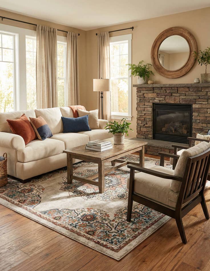 Detail image of  8' x 8' Isabella Square Rug