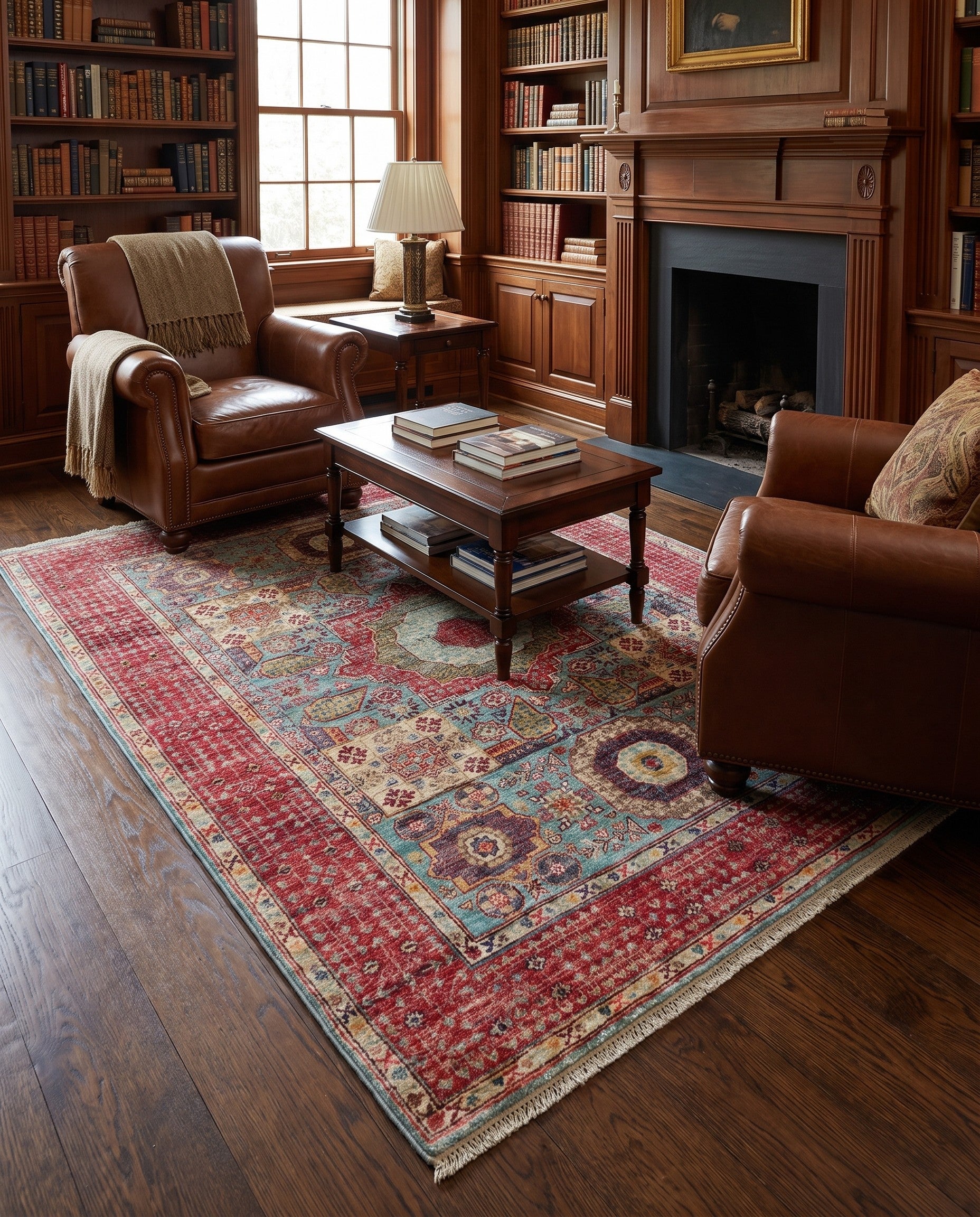 5' 1 x 6' 2 Hand Knotted Mamluk Ziegler Rug