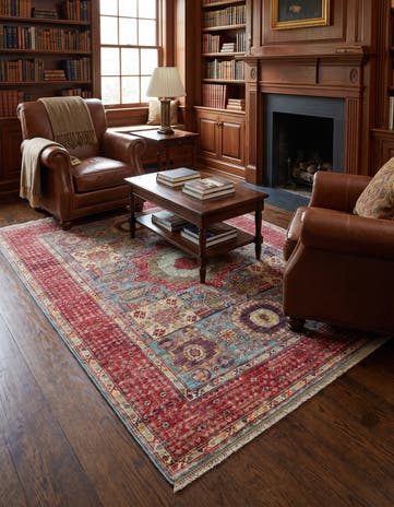 5' 1 x 6' 2 Hand Knotted Mamluk Ziegler Rug