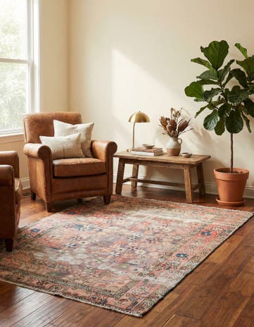 3' 10 x 6' 5 Hand Knotted Ultra Vintage Persian Wool Rug