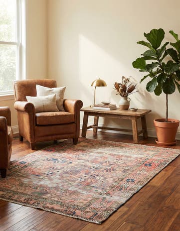 3' 10 x 6' 5 Hand Knotted Ultra Vintage Persian Wool Rug