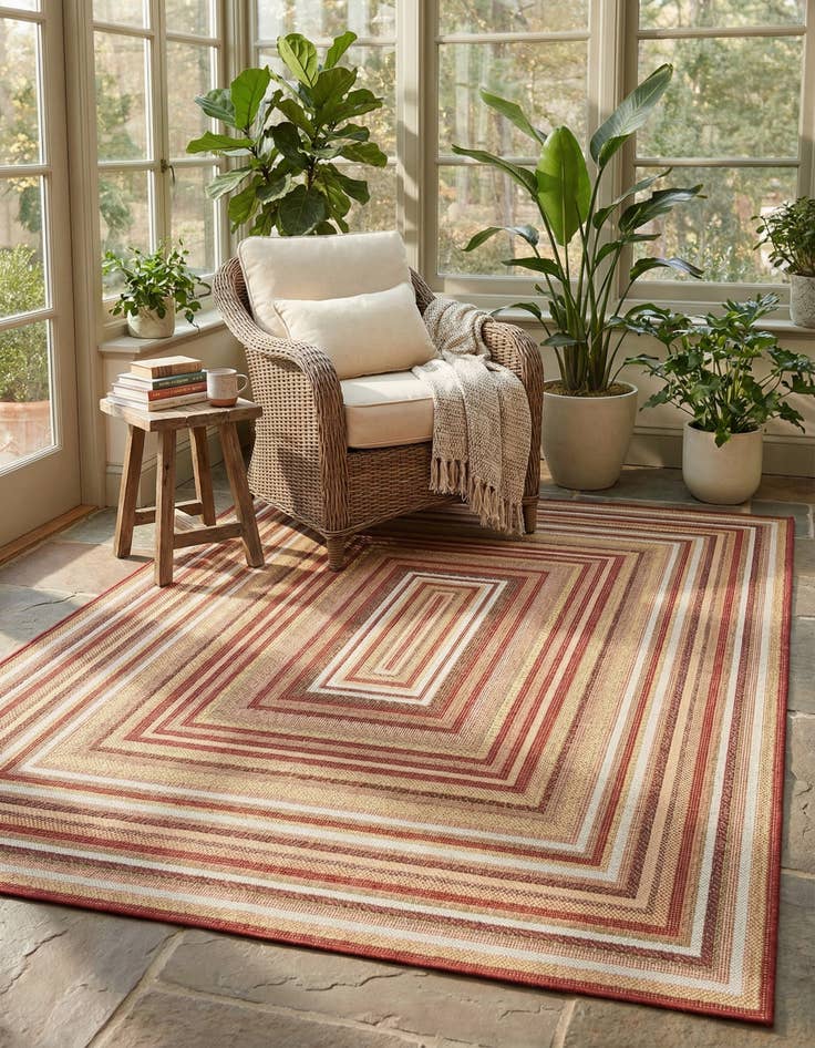 Detail image of 7' 10 x 10' Easy-Clean Baja Indoor / Outdoor Rug