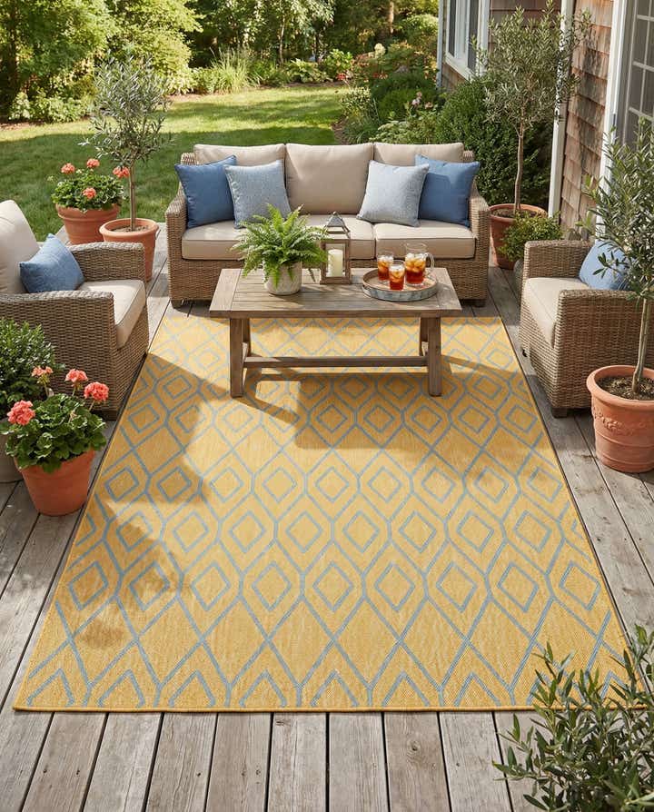 6' x 9' Easy-Clean Jill Zarin Turks and Caicos Indoor / Outdoor Rug