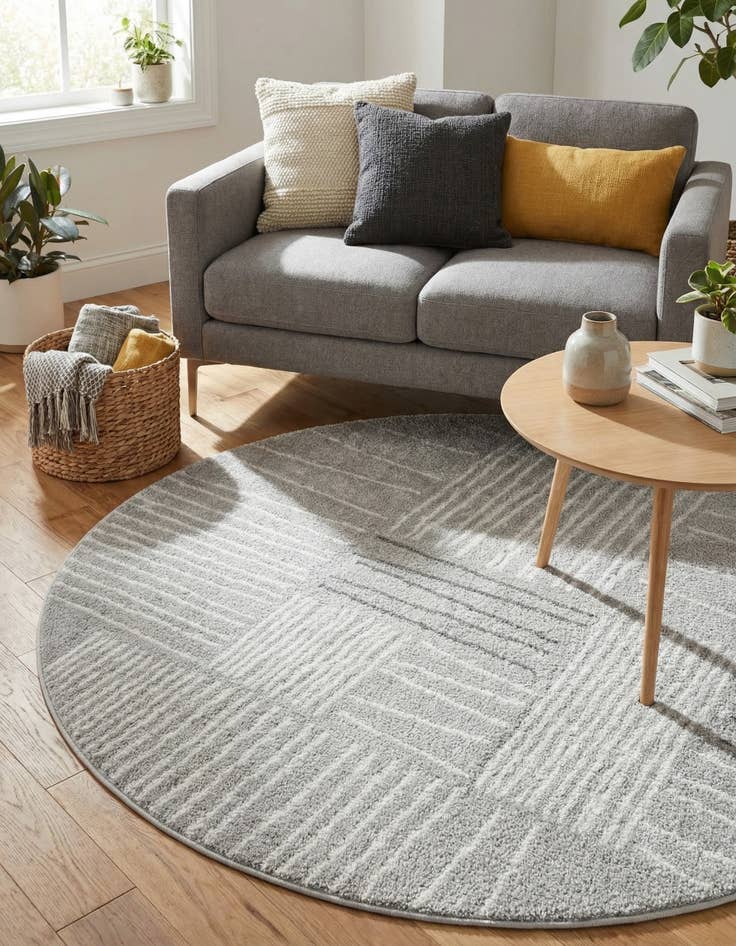 Detail image of  5' 3 x 5' 3 Hanahan Round Rug