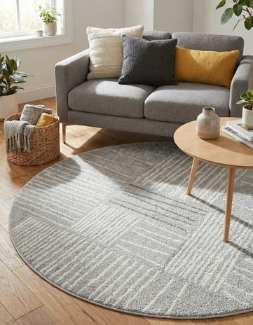 Gray Hanahan Round Rug