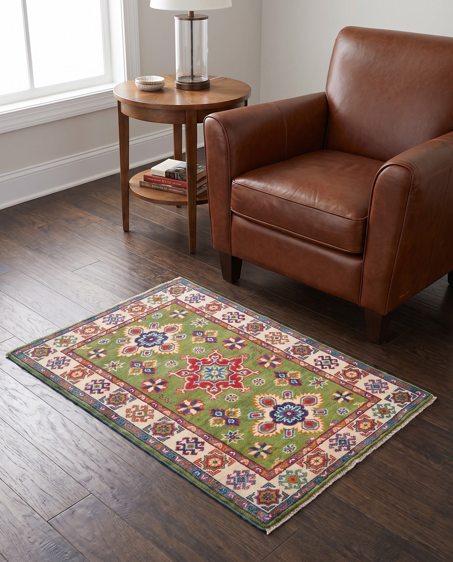2' 8 x 4' Hand Knotted Kazak Rug