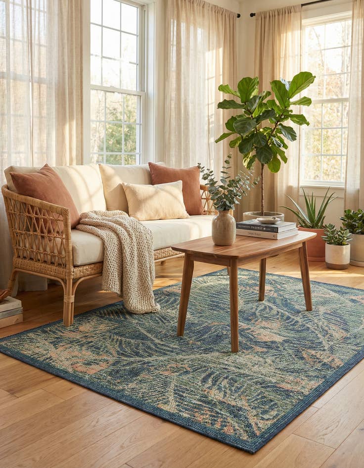 Detail image of 4' x 6' Easy-Clean Baja Indoor / Outdoor Rug