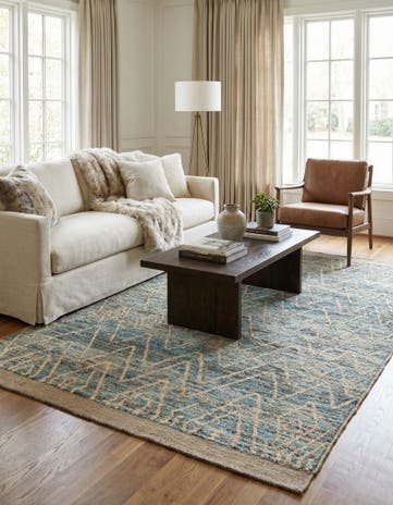 5' 11 x 8' 8 Hand Knotted Moroccan Wool Rug