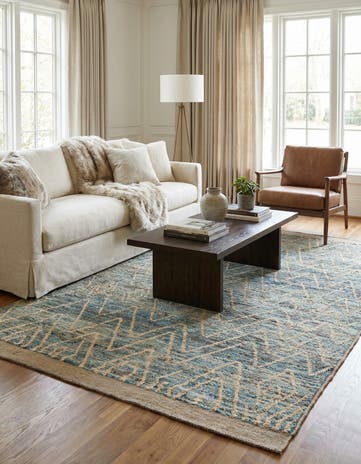 5' 11 x 8' 8 Hand Knotted Moroccan Wool Rug