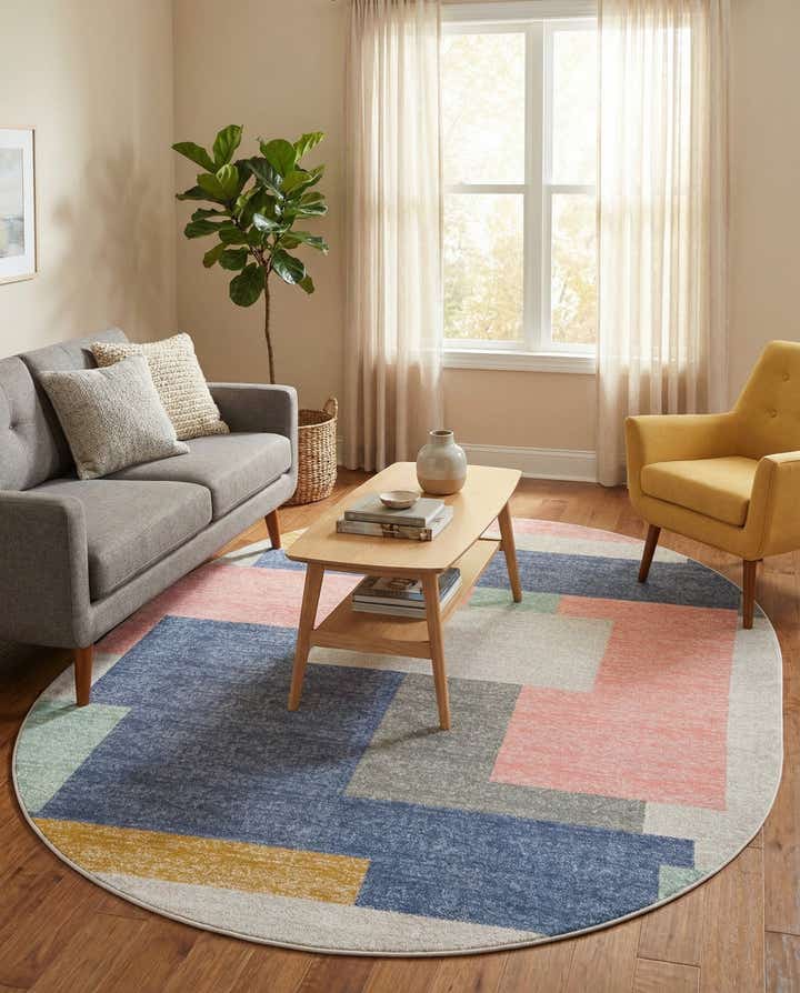 8' x 10' Lotus Oval Rug