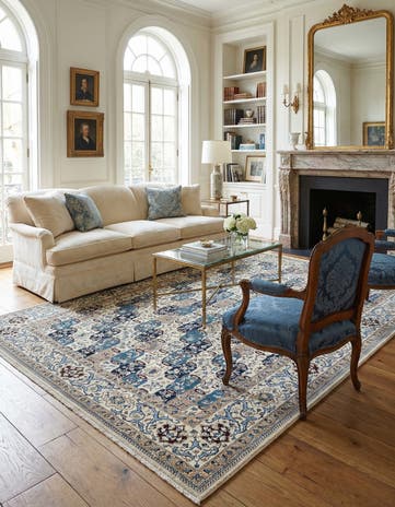 6' 7 x 9' 10 Hand Knotted Nain Rug