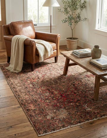 4' 2 x 6' 10 Hand Knotted Ultra Vintage Persian Wool Rug