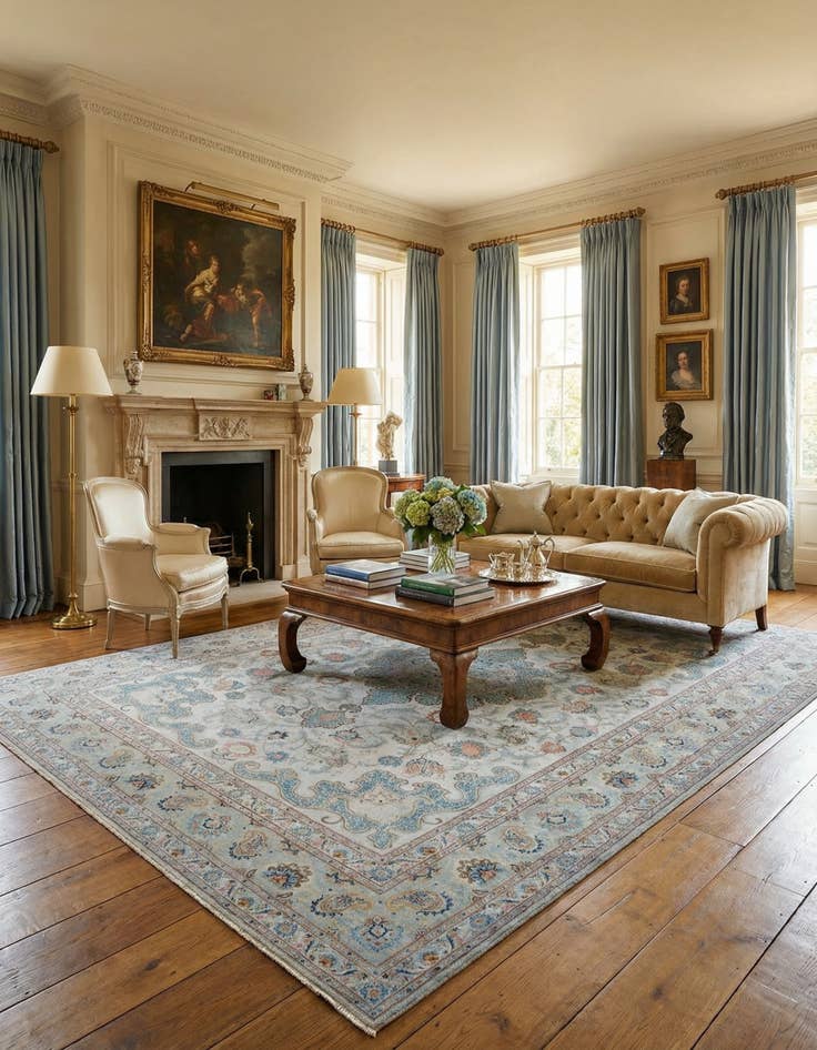 Detail image of 8' 11 x 12' 10 Kashan Rug