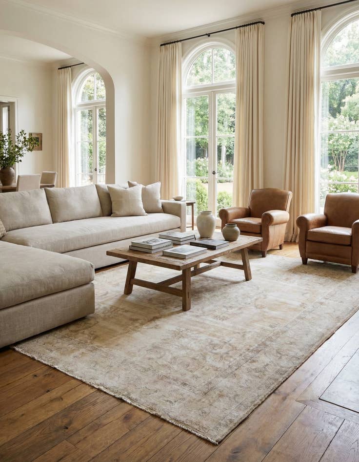 Detail image of 9' 7 x 12' 10  Hand Knotted Ultra Vintage Persian Wool Rug