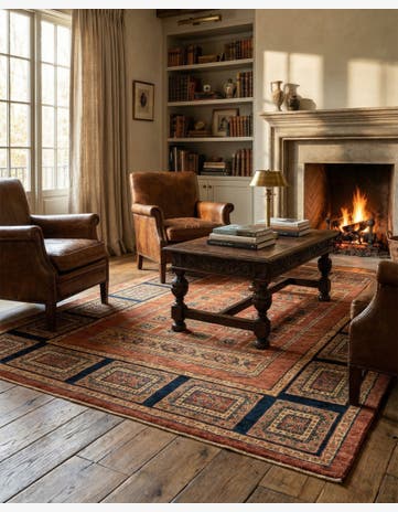 4' 11 x 7' 3 Luribaft Wool Rug