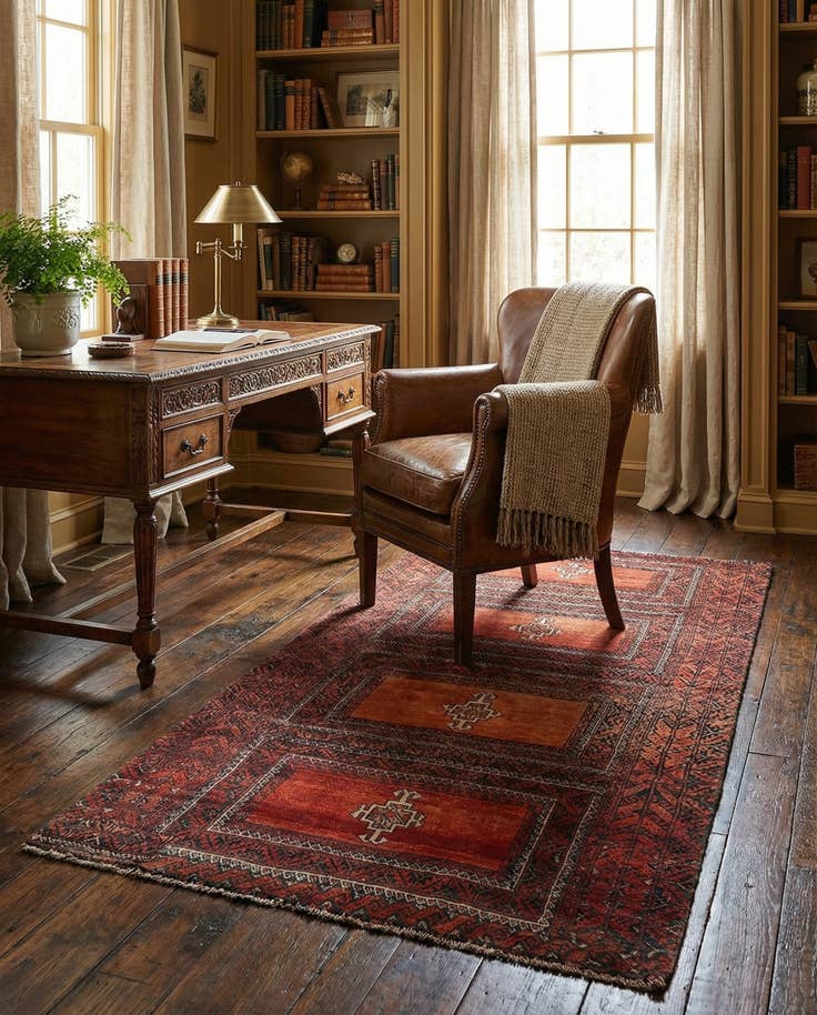 Detail image of 2' 8 x 5' 3 Balouch Rug