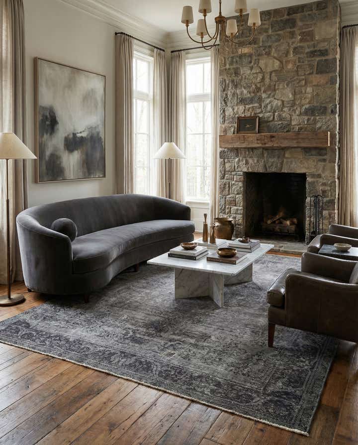 6' 8 x 9' 4 Hand Knotted Ultra Vintage Persian Wool Rug