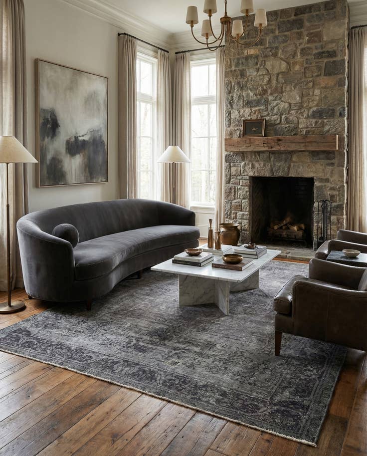 Detail image of 6' 8 x 9' 4 Hand Knotted Ultra Vintage Persian Wool Rug