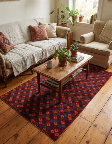 4' 2 x 6' 4 Hand Knotted Balouch Wool Rug