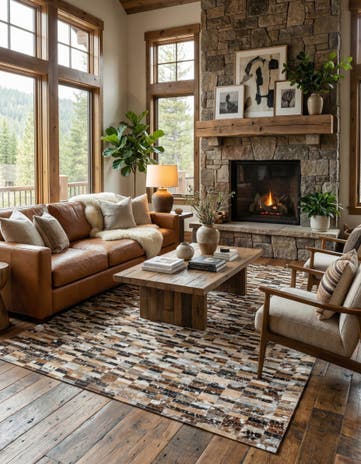 5' x 7' 11 Cowhide - Patchwork Rug
