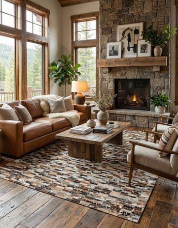 5' x 7' 11 Cowhide - Patchwork Rug