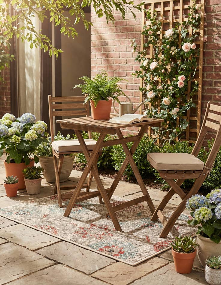 Detail image of 2' x 3' Easy-Clean Botanical Indoor / Outdoor Rug
