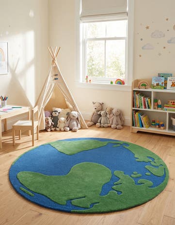 5' 1 x 5' 1 Playtime Kids Wool Freeform Rug