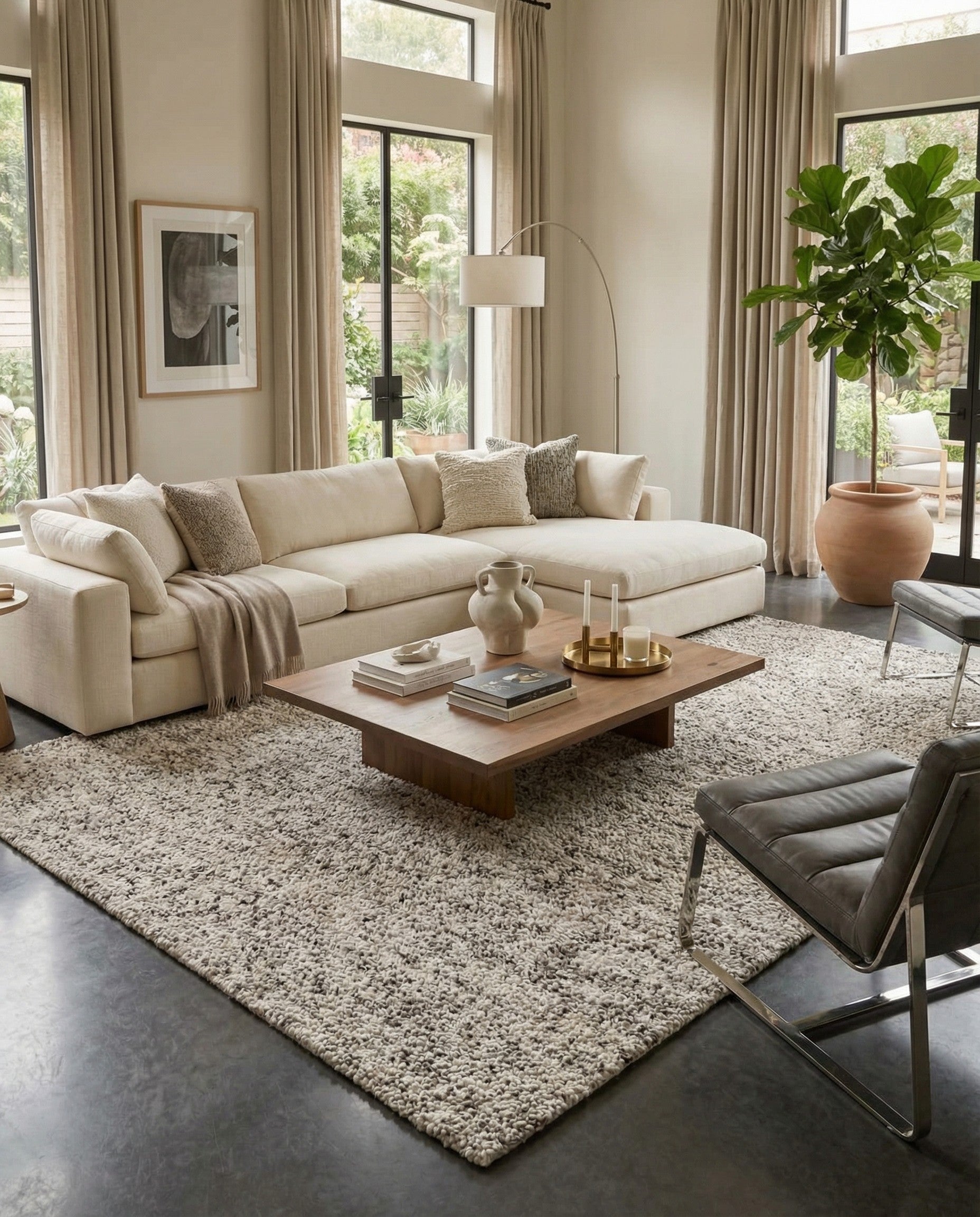  10' x 14' 1  Hand Woven Haka Deluxe Shag Rug